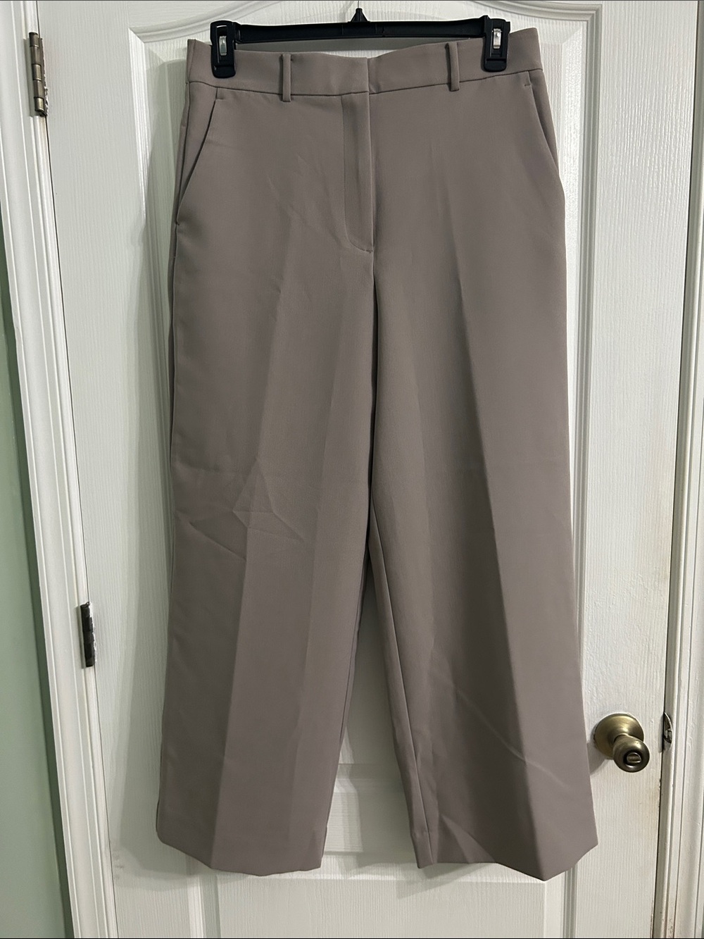 a.n.a Wide-Leg Dress Pants in Taupe
